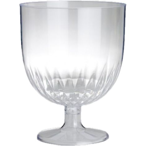 Bigiemme Coppa Acqua Plastica Trasparente Gambo Corto 16x20 cm