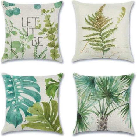 4 housses de coussin, housses de coussin décoratives, housses de coussin de canapé, 45 x 45 cm MOUSTIQUAIRE DE CAMPING (1/4)
