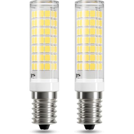 DiCUNO E14 LED Cooker Hood Bulb, 4W Halogen Equivalent 50W, Cool White 6000K, 550lm, Small Screw Cap Bulb for Cooker Hood and Fridge, Non-Dimmable, 2 Pieces (1/5)