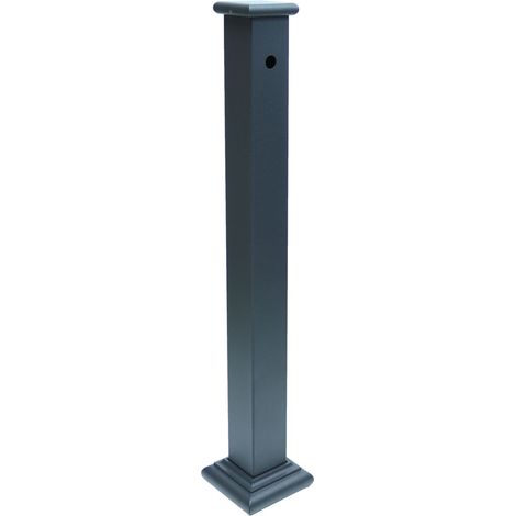 Fontaine à colonne en acier et en fonte Sidney pour jardin extérieur sans robinet