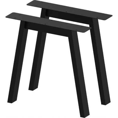 2 patas negras para muebles tipo loft, ideales para mesas, bancos, armarios y otros muebles. Altura: 70 cm. (1/5)
