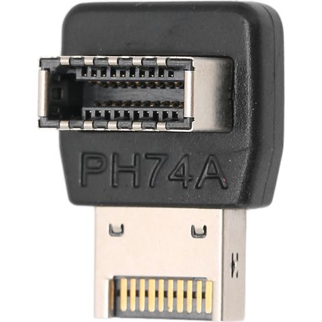 Adaptateur USB 3.1 Type E pour Carte Mère, Connecteur à 90 Degrés (PH74A) (1/5)