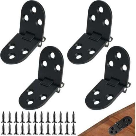 4 pièces Charnière Plate De Porte Pliables Charnières Porte Pliables Charnière Flip Pliable Alliage Table Machine Coudre Rabattable Charnière Flip Av (1/4)