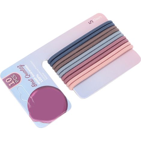 Élastique à cheveux rose tendance pour femme, lien pour queue de cheval élégant, accessoire capillaire féminin (1/5)