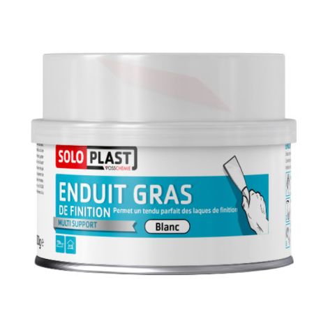Enduit gras de finition SOLOPLAST blanc - 800g
