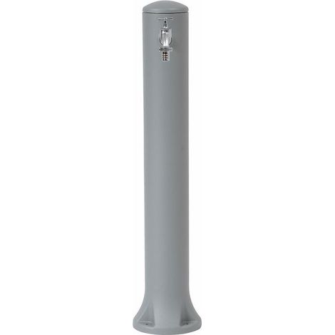 Fontana da giardino moderna Rondo grigia - Altezza 90 cm, Diametro 12 cm, Attacco per tubo da giardino