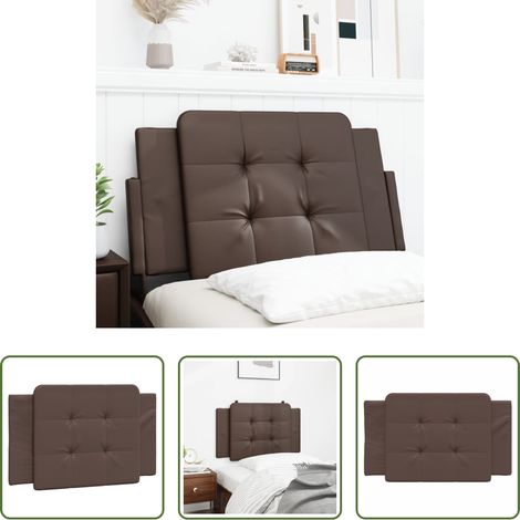 vidaXL Coussin de tête de lit Zadar marron 80 cm similicuir (1/5)