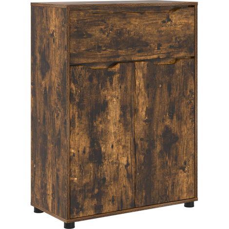 Maison Exclusive - Badezimmerschrank Geräucherte Eiche 72,5 x 36, (1/5)