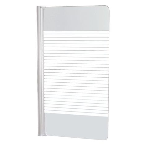 ONDEE ZEN - Pare-baignoire ICA - Paroi 80x140x0,4cm - Verre trempé sér. - Finitions blanc (1/3)