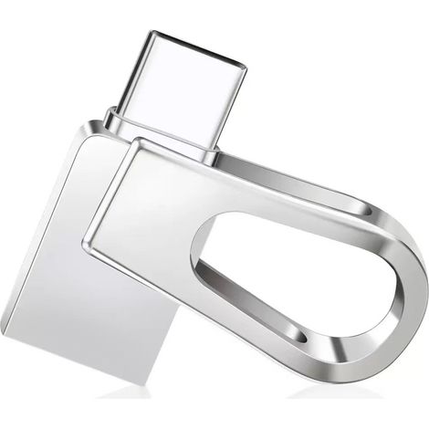 Clé USB 2-en-1 USB-C + USB-A - 64 Go - Métal - Vitesse Lecture 100 Mo/s Écriture 30 Mo/s - Compacte Légère - 1 Pièce