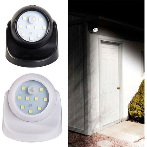 Luce notturna a LED per interni/esterni a 360°, alimentata a batteria, con sensore di movimento, per giardino, confezione da 2 pezzi. (1/5)