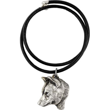 Collana con ciondolo a forma di cane Shiba Inu, placcata in argento, per gli amanti dei cani, gioiello unico di Art-Dog (1/5)