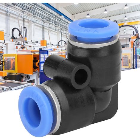 10 Stück Kunststoff-Winkelverbinder für Druckluftschläuche, Verbinder PV-8 (8 mm) (1/5)