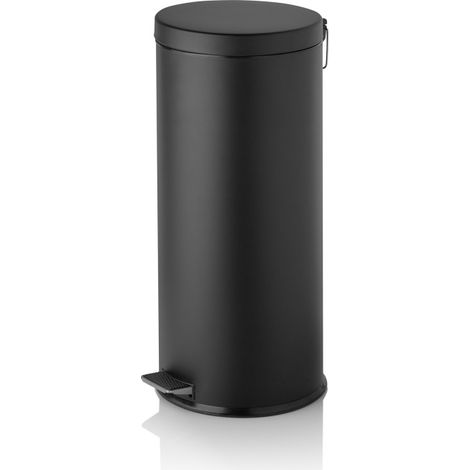 Poubelle à pédale avec bac plastique Ø 29 cm 30 ltr époxy métal polyester - Was Germany (1/2)