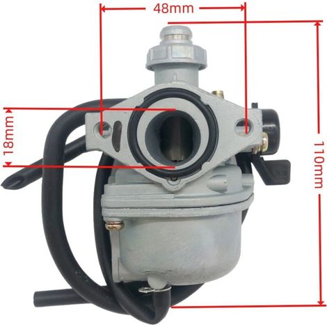 Le carburateur PZ19F-3 pour CD70 (50cc, 70cc, 18mm, 404-034) offre une efficacité d'atomisation élevée, une puissance de sortie régulière et des démarrages à froid sans problème.