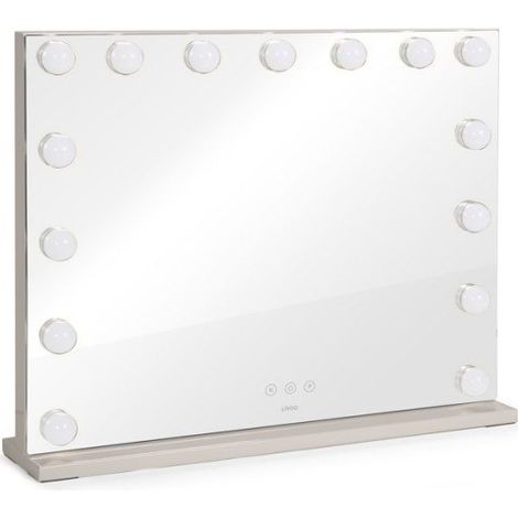 Miroir de maquillage Hollywood - LIVOO - DOS225G - 15 LED - Grand format - Intensité réglable (1/5)