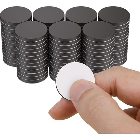 100 Pièces Aimants Ronds Adhésifs 20 x 2,1 mm Petits Aimants Pour Bricolage Pastilles Magnétiques Auto-Adhésifs Pour Réfrigérateur Tableaux Blancs DIY (1/5)