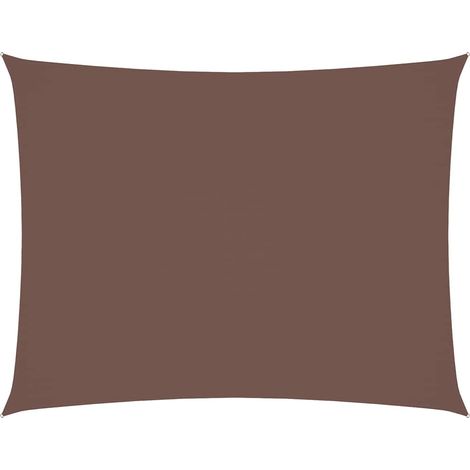 Maison Exclusive - Toldo de vela rectangular tela Oxford marrón 3 (1/5)