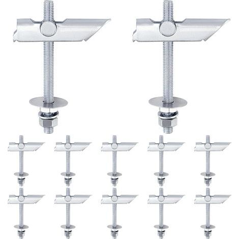 APEX 12 Stück M8x100 mm Schwerlast-Placo-Aufhänger, verzinkte Kippdübel aus Kohlenstoffstahl zur Befestigung von Elementen an Decken und Gipskartonplatten (1/5)