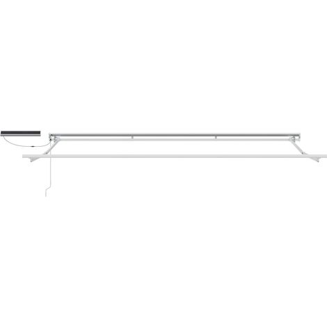 Cadre de store rétractable électrique Blanc 4 x 2 m Acier (1/5)