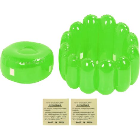 Canapé gonflable Portable, siège d'extérieur, Transparent, couleur bonbon, pour la maison, salon, chambre à coucher, décontracté, vert (1/5)