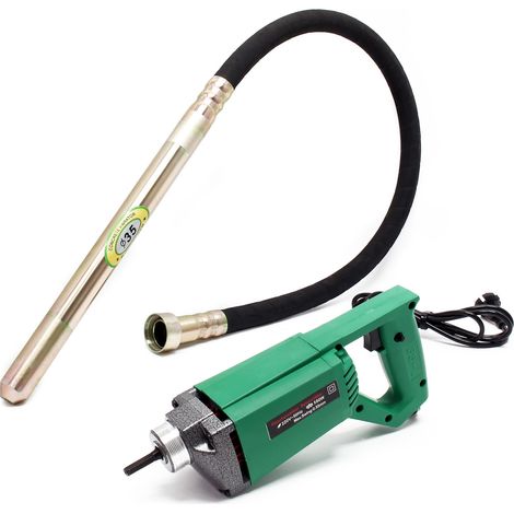 Wiltec – Vibreur à béton électrique 580W – Aiguille vibrante 35mm – Longueur tuyau 1,5m – 5600 tours/minute pour compactage béton