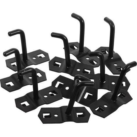 Lot de 10 crochets muraux pour panneau perforé trous carrés (1/5)