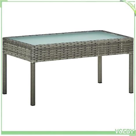 Salon de jardin 4 pcs - FAFEICY - 45787 - Résine tressée grise - Coussins 5 cm - Structure acier poudré (1/5)