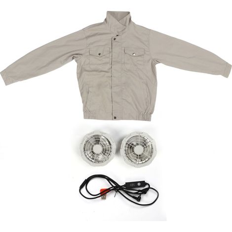 Ortviai Veste de Refroidissement avec Ventilateurs USB pour Travail Extérieur en Été – Polyester, Taille XL (1/5)