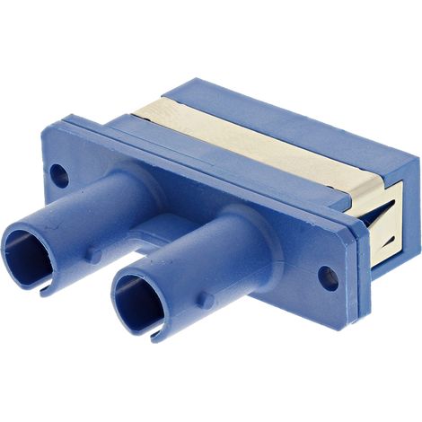 Adaptateur pour fibre optique, ST vers SC Multimode, mode mono Duplex, Bleu ( Prix pour 1 ) (1/2)