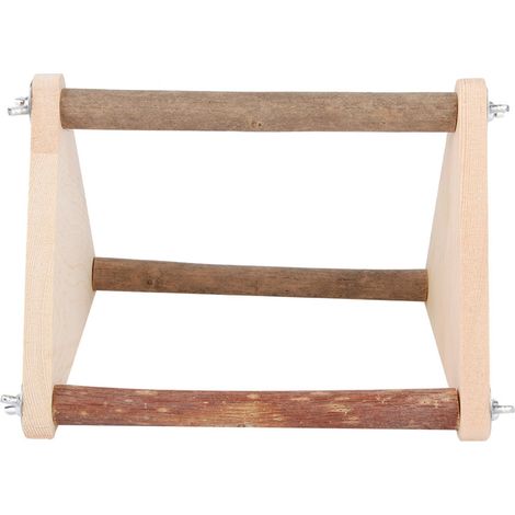 Perchoir portable en bois naturel pour petits et moyens perroquets (1/5)