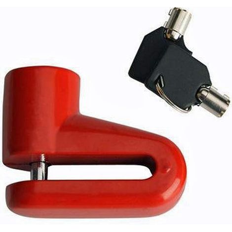 Antivol de disque pour moto, couleur rouge, pour la protection antivol des motos et scooters.-AquaForge (1/5)