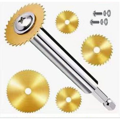 Ensemble de coupe-tubes pour tubes hexagonaux en PVC de 12 mm (diamètre intérieur) (comprend des lames de scie de tailles : 22 mm, 23 mm, 32 mm, 35 mm et 44 mm), Doré (1/4)