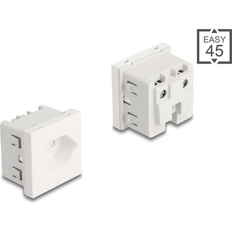 Delock Tomacorriente Easy 45 con conexión a tierra T13 Suiza 45 x 45 mm