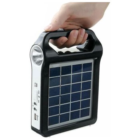 Chargeur USB de système de générateur de stockage d'énergie de panneau solaire Rechargeable portatif de 6V avec le Kit de système d'alimentation solaire à la maison d'éclairage de lampe (1/5)