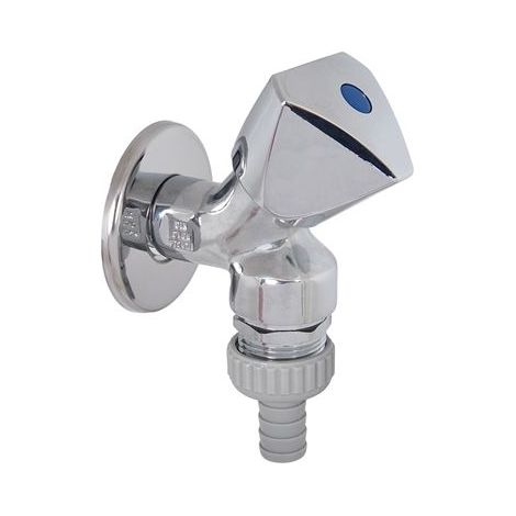 RACCORD ANGLE ROBINET-SIÈGE JS, RB, SIÈGE OBLIQUE 3 ALAISES, DN15, 1/2", CHROME POLI, DVGW (1/3)