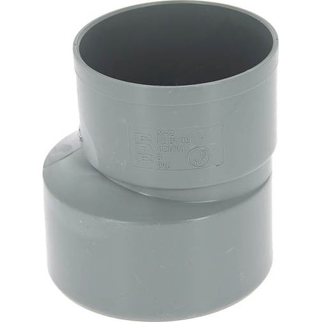Adequa – Réduction excentrée mâle-femelle PVC Ø125-100 – Raccord d'évacuation pour chantiers humides – Installation facile et rapide