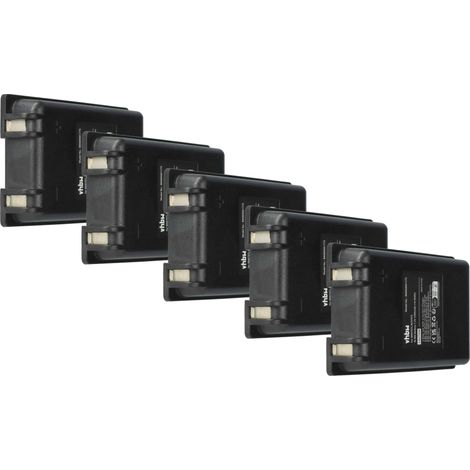 vhbw 5x batería reemplaza Autec MH0707L, NC0707L para mando a distancia industrial (2300 mAh, 7,2 V, NiMH) - negro