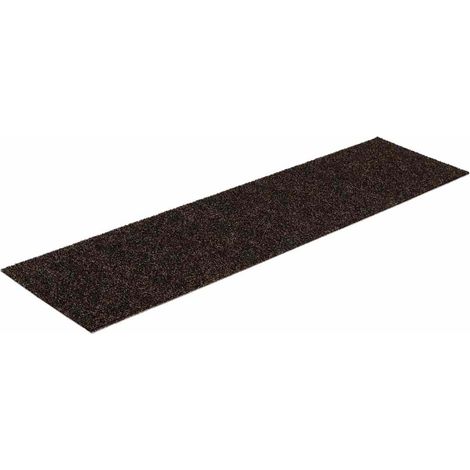 vidaXL Tapis d'escalier autocollants 30 pièces 76 x 20 cm Marron foncé Rectangulaire