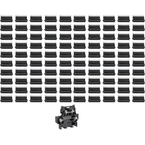 Borne à vis TBD‑10 Rail combiné bloc double couche cuivre 10A/600V