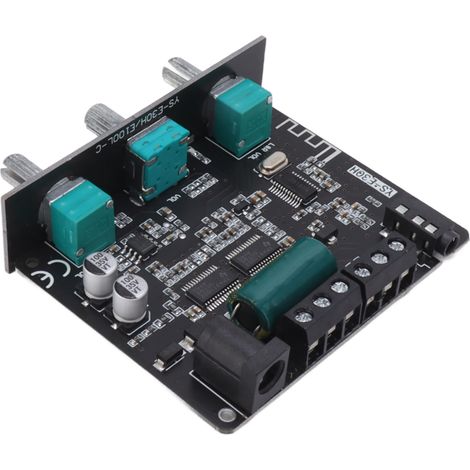 Carte d'amplificateur de puissance Bluetooth 2.1 canaux avec contrôle par application pour les aigus et les basses, module d'amplificateur Bluetooth 5.1 (1/5)