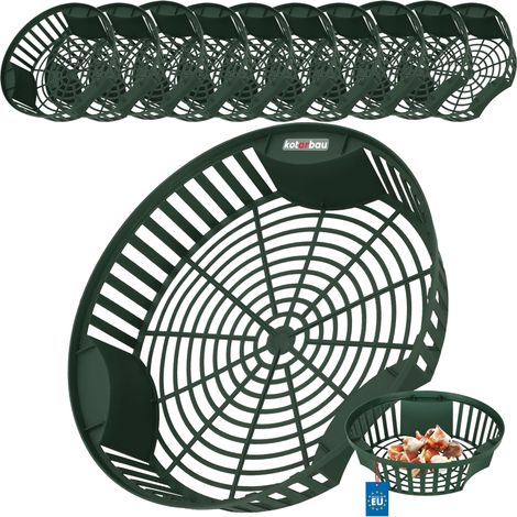 KOTARBAU® Set 10 pièces Panier À Bulbes - ⌀ 320 mm - Vert - Corbeille Plantation Tulipes - Accessoire Plantation Bulbes - Plastique (1/5)
