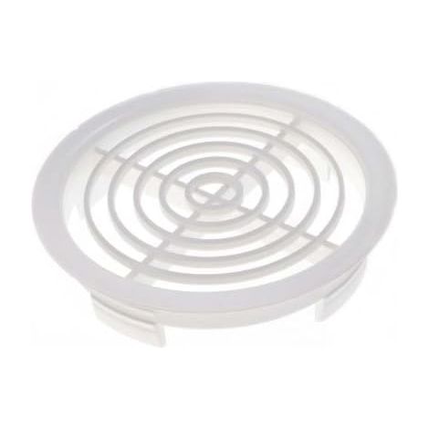 Lot de 2 grilles d'aération rondes en plastique Blanc 70 mm (1/2)