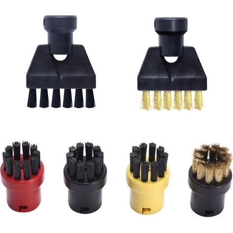 6pcs Brosses Accessoire Nettoyeur Vapeur pour Karcher pour Karcher SC1 SC2 CTK10 SC3 SC4 SC5 SC7, pour Cuisine,Salle de Bain (1/5)