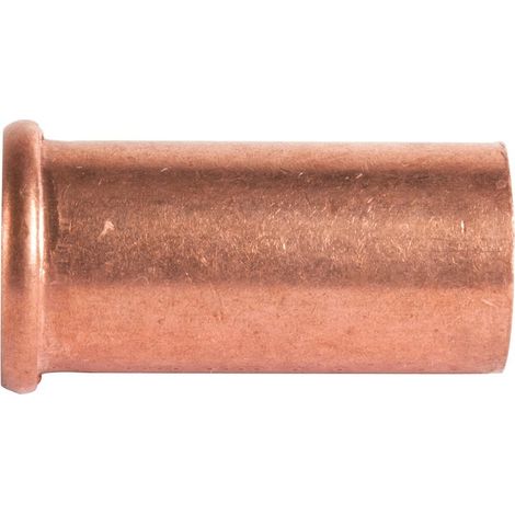 Douille cuivre droit - Pour écrou F 1/2' - diamètre 16 mm