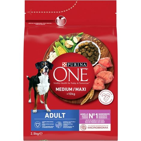 PURINA ONE MED/MAX Chien adulte Agneau et Riz 2,5 kg (1/3)