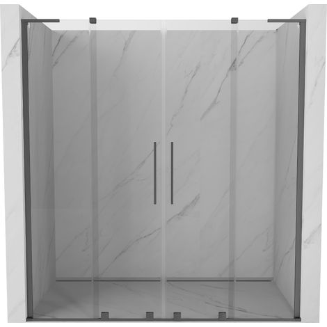 Mexen Velar L Duo porte de douche coulissante 170 cm, transparent, gun metal - 871-170-003-02-95 (1/5)