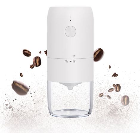 QORVA-Accessoires de machine à café,Moulin à café électrique portable Mini moulin à café électrique Moulin à expresso rechargeable avec plusieurs réglages de mouture Moulin à cône pour expresso latte (1/5)