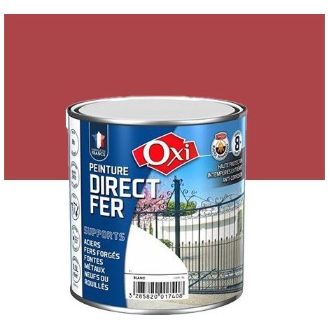 Peinture OXI Direct Fer 0.5 Litre rouge vif - OXI