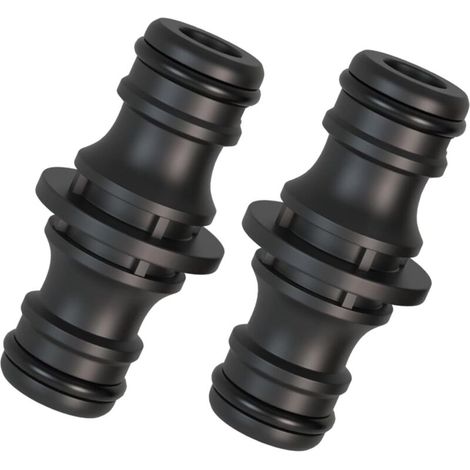 2 Stück Gartenschlauchverschraubungen, 1/2 Zoll Doppelstecker, zum Verbinden zweier Schläuche zur Verlängerung, auch bei hohem Wasserdruck. (1/4)